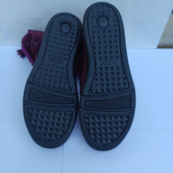 Hotter Purple Suede Bootie Boots 6 Fur Lined - Picture 7 of 11